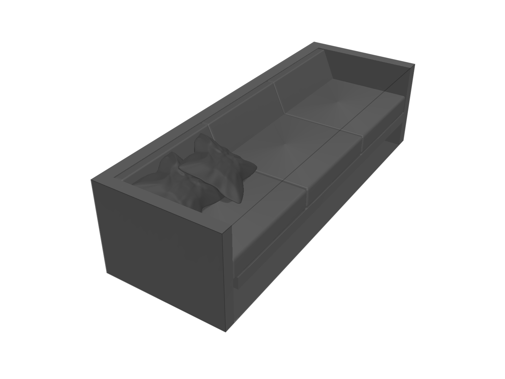 Canapé de jardin en Protect cover 705 670gr/m², toile PVC Etanche Noir RAL 9005