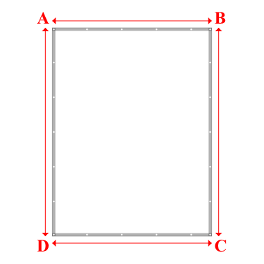 Bâche plate rectangle en Protect cover 705 670gr/m², toile PVC Etanche Blanc RAL 9016 - 2.6x3.4m