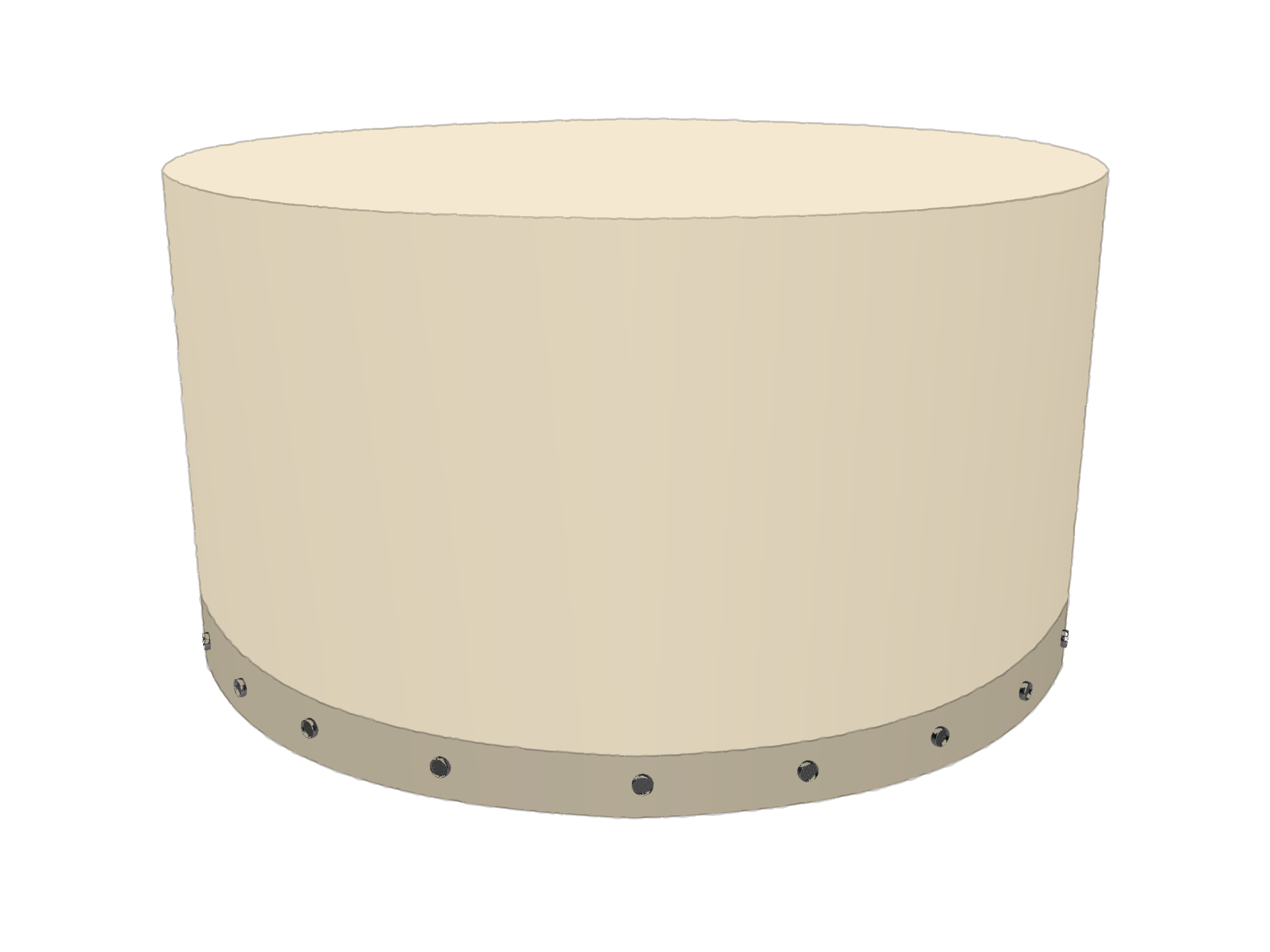 Housse Ronde en Protect cover 705 670gr/m², toile PVC Etanche Beige ral 1015