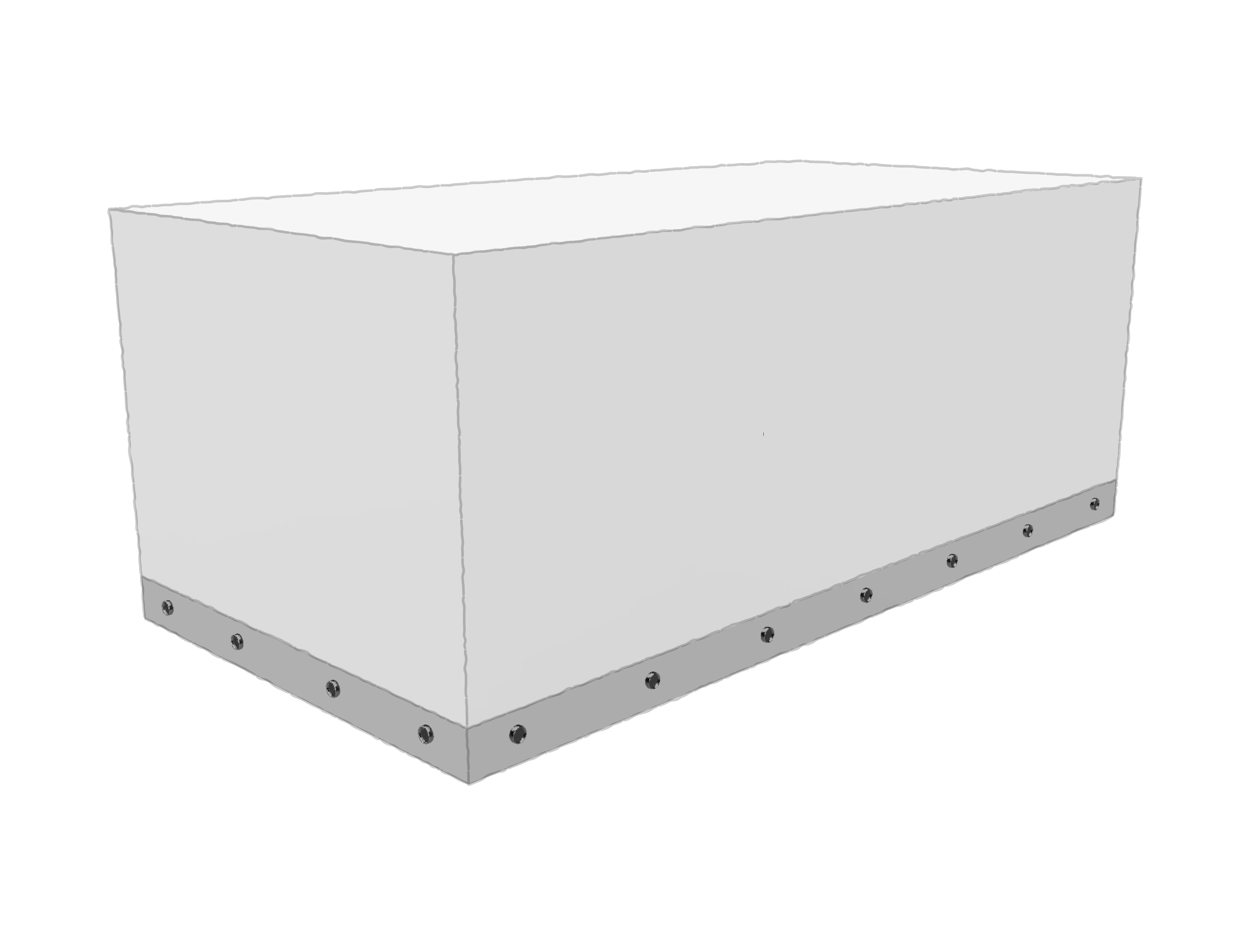 Housse Rectangle en Protect cover 705 670gr/m², toile PVC Etanche Blanc RAL 9016