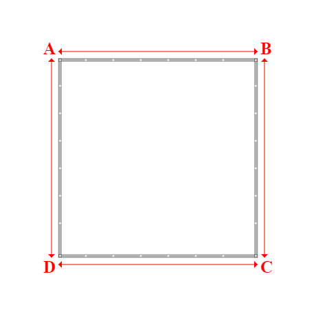 Bâche plate rectangle en Protect covert 905F3 900gr/m², toile PVC Etanche Blanc - 2.9x2.9m