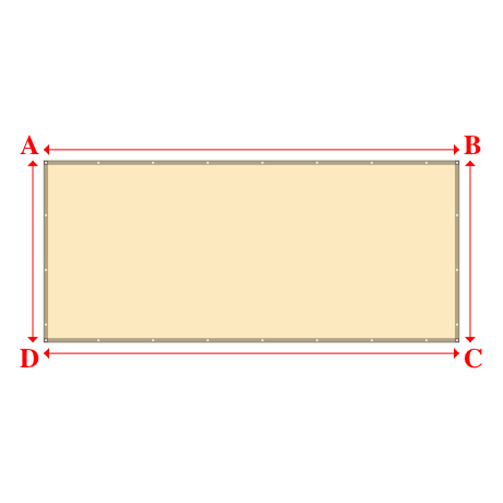 Bâche plate rectangle en Protect cover 705 670gr/m², toile PVC Etanche Beige ral 1015 - 4.8x2.1m
