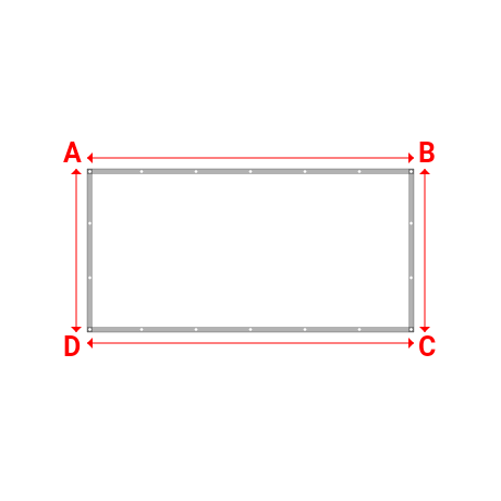 Bâche plate rectangle en Toile PVC Microperforée Protect meshes 332, 340gr/m² Blanc - 3x1.5m