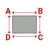 Bâche plate rectangle en Membrane PVC 670gr/m² Gris clair RAL 7038 - 2.5x1.8m
