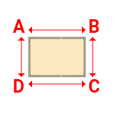 Bâche plate rectangle en Membrane PVC 670gr/m² Beige ral 1015 - 1.3900000000000001x0.97m