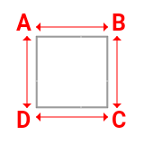 Bâche plate rectangle en Membrane PVC 670gr/m² Blanc RAL 9016 - 2x2m
