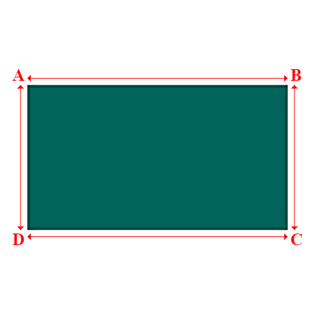 Bâche plate rectangle en Membrane PVC 670gr/m² Vert industrie RAL 6026 - 5x2.7800000000000002m