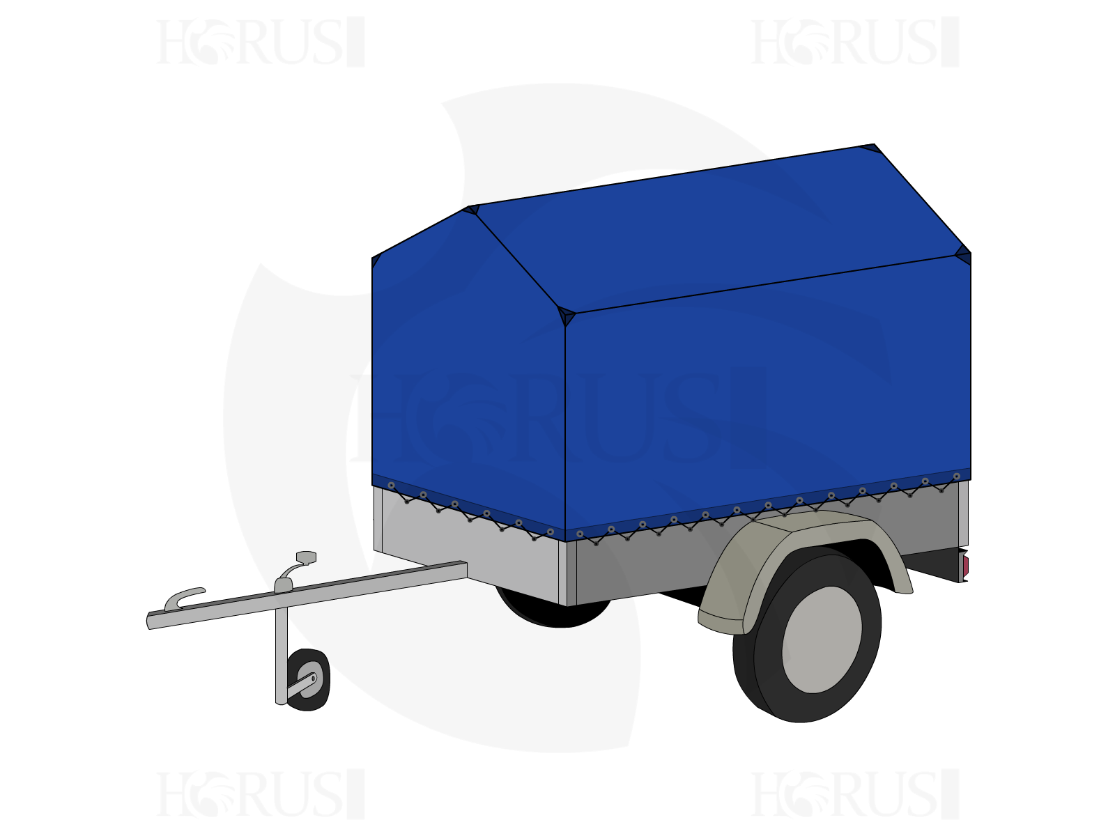 Bâche pour remorque LIDER Florence en Membrane PVC 670gr/m² Bleu foncé RAL 5002