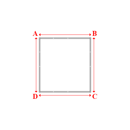 Bâche plate rectangle en Protect covert 905F3 900gr/m², toile PVC Etanche Blanc - 1.8x1.9000000000000001m