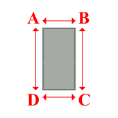 Bâche plate rectangle en Membrane PVC 670gr/m² Gris clair RAL 7038 - 1.34x2.56m