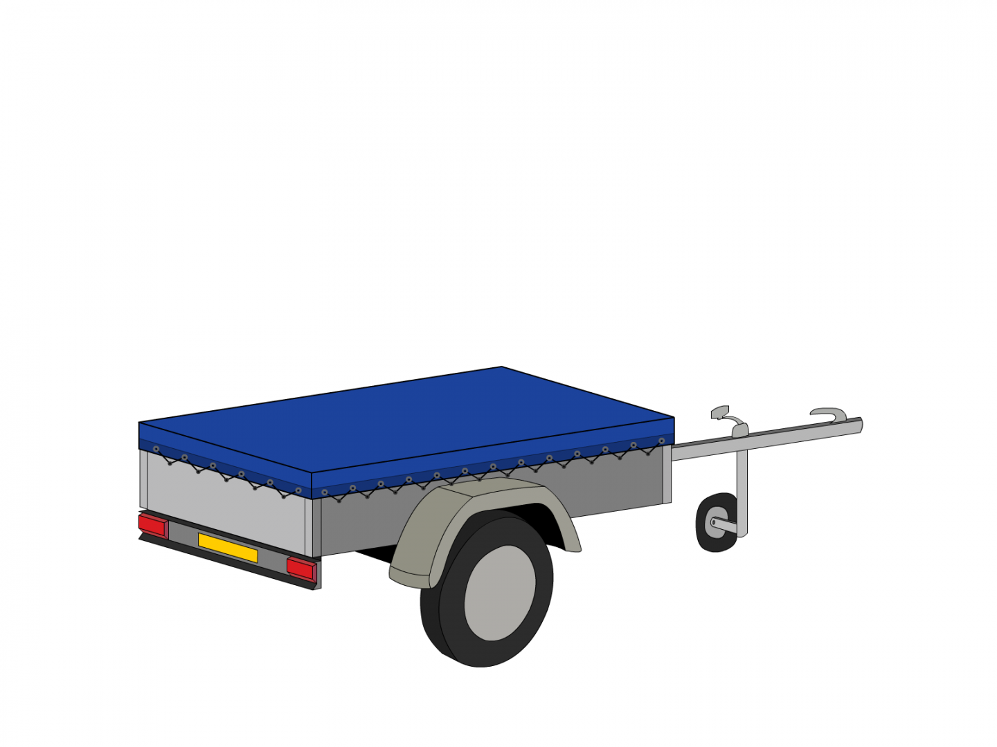 Bâche pour remorque LIDER LID39350      robust2m en Membrane PVC 670gr/m² Bleu foncé RAL 5002