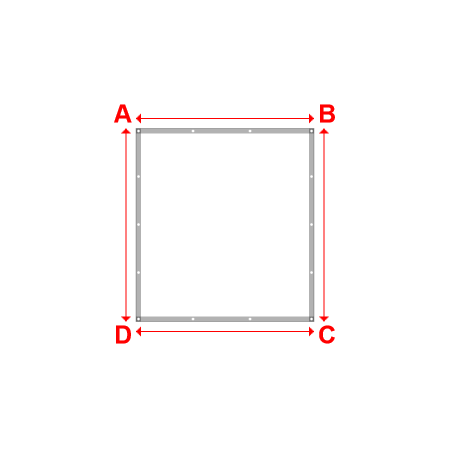 Bâche plate rectangle sur mesure en Protect covert 905F3 900gr/m², toile PVC Etanche Blanc - 1.78x1.93m