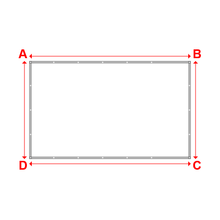 Bâche plate rectangle sur mesure en Protect covert 905F3 900gr/m², toile PVC Etanche Blanc - 3.30x2.00m