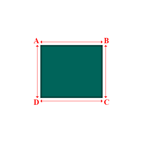 Bâche plate rectangle sur mesure en Protect covert 905F3 900gr/m², toile PVC Etanche Vert industrie - 2.00x1.70m
