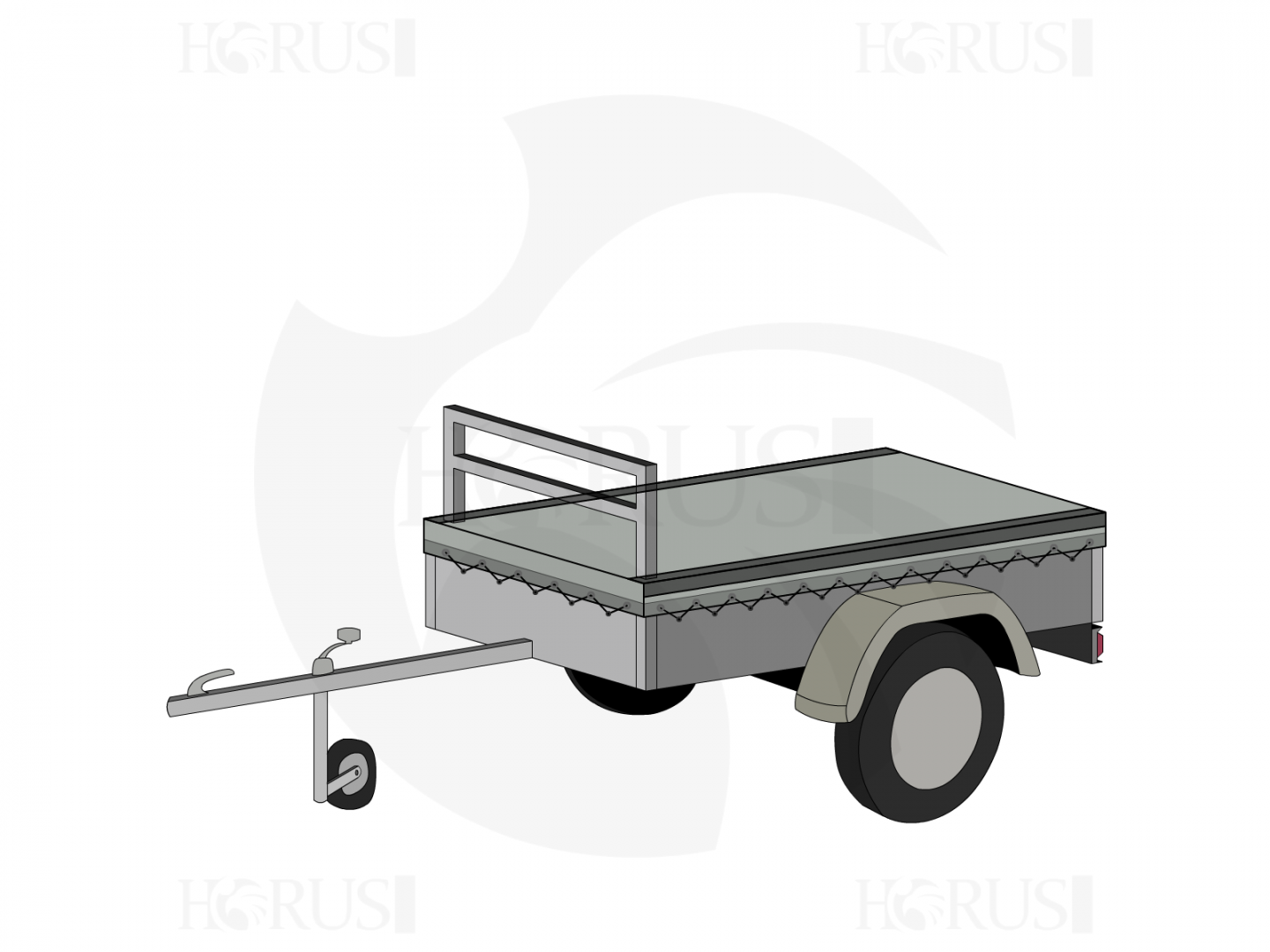 Bâche pour remorque SOREL en Membrane PVC 670gr/m² Gris clair RAL 7038