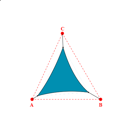 Voile d'ombrage triangle en Soltis Lounge 96 Acapuclo 96-50847 - 2,36x2,39x2,54m