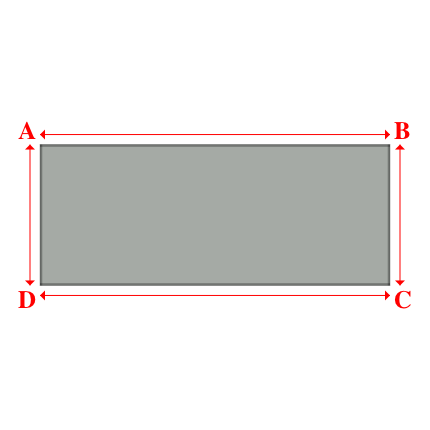 Bâche plate rectangle sur mesure en Membrane PVC 670gr/m² Gris clair RAL 7038 - 7.70x3.10m