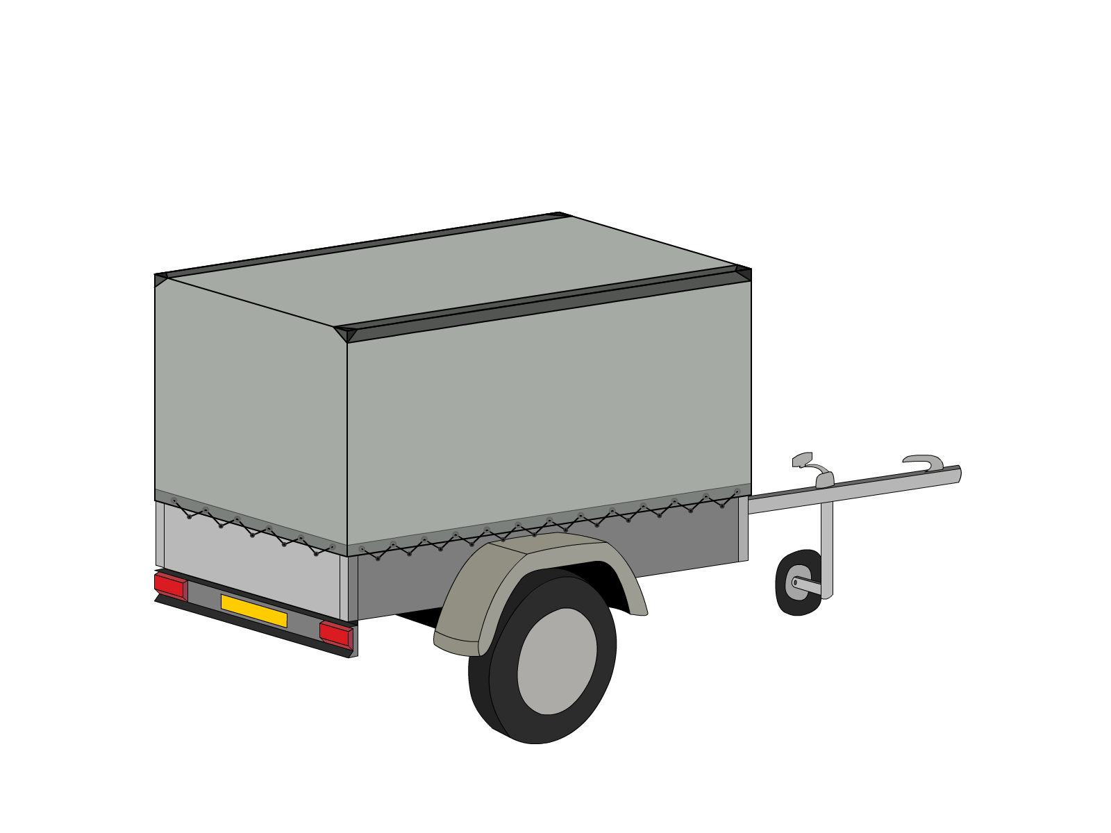 Bâche pour remorque BRIAN JAMES TRAILERS CARGO TIPPER 2 en Membrane PVC 670gr/m² Gris clair RAL 7038