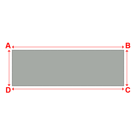 Bâche plate rectangle sur mesure en Membrane PVC 670gr/m² Gris clair RAL 7038 - 17.10x5.50m