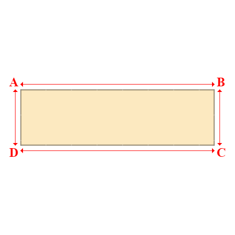 Bâche plate rectangle sur mesure en Membrane PVC 670gr/m² Beige ral 1015 - 9.00x2.60m