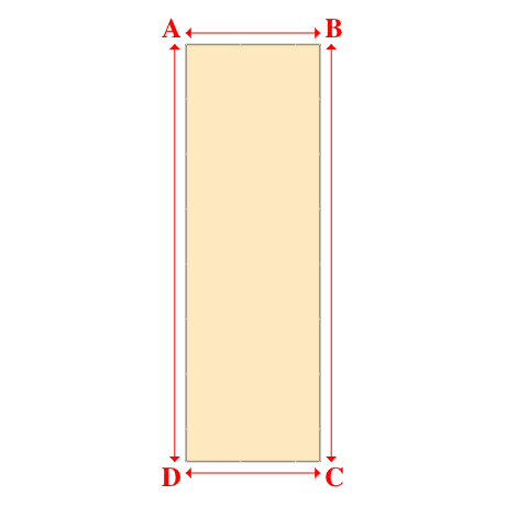 Bâche plate rectangle sur mesure en Membrane PVC 670gr/m² Beige ral 1015 - 4.80x14.90m