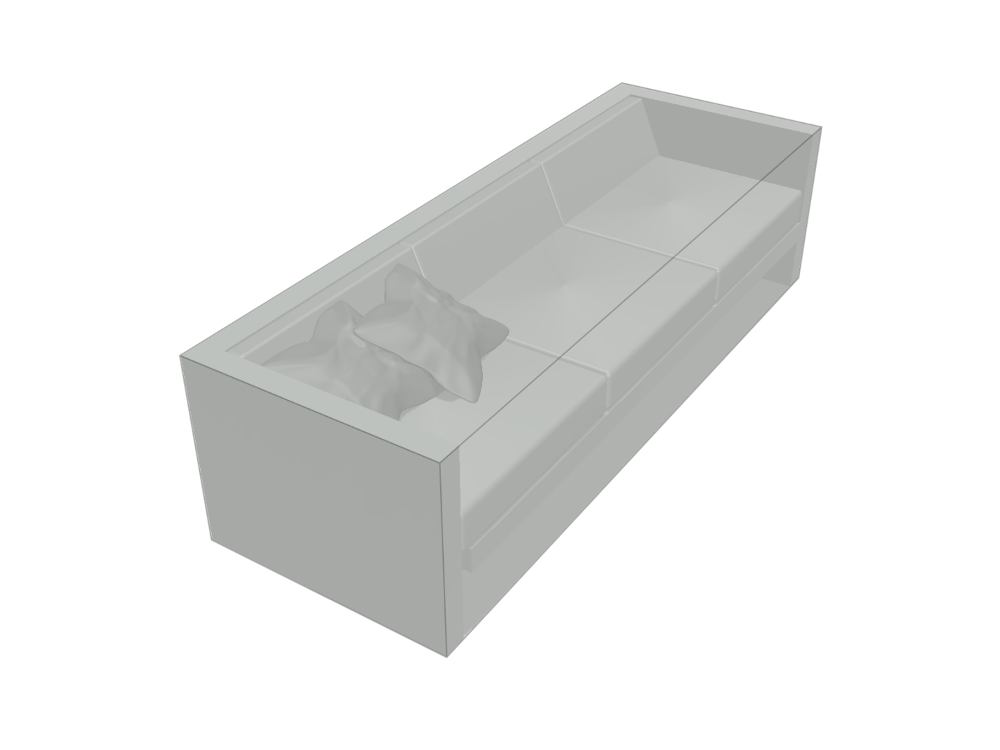 Canapé de jardin en Membrane PVC 670gr/m² Gris clair RAL 7038