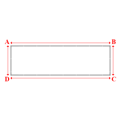 Bâche plate rectangle sur mesure en Protect covert 905F3 900gr/m², toile PVC Etanche Blanc - 5.00x1.50m