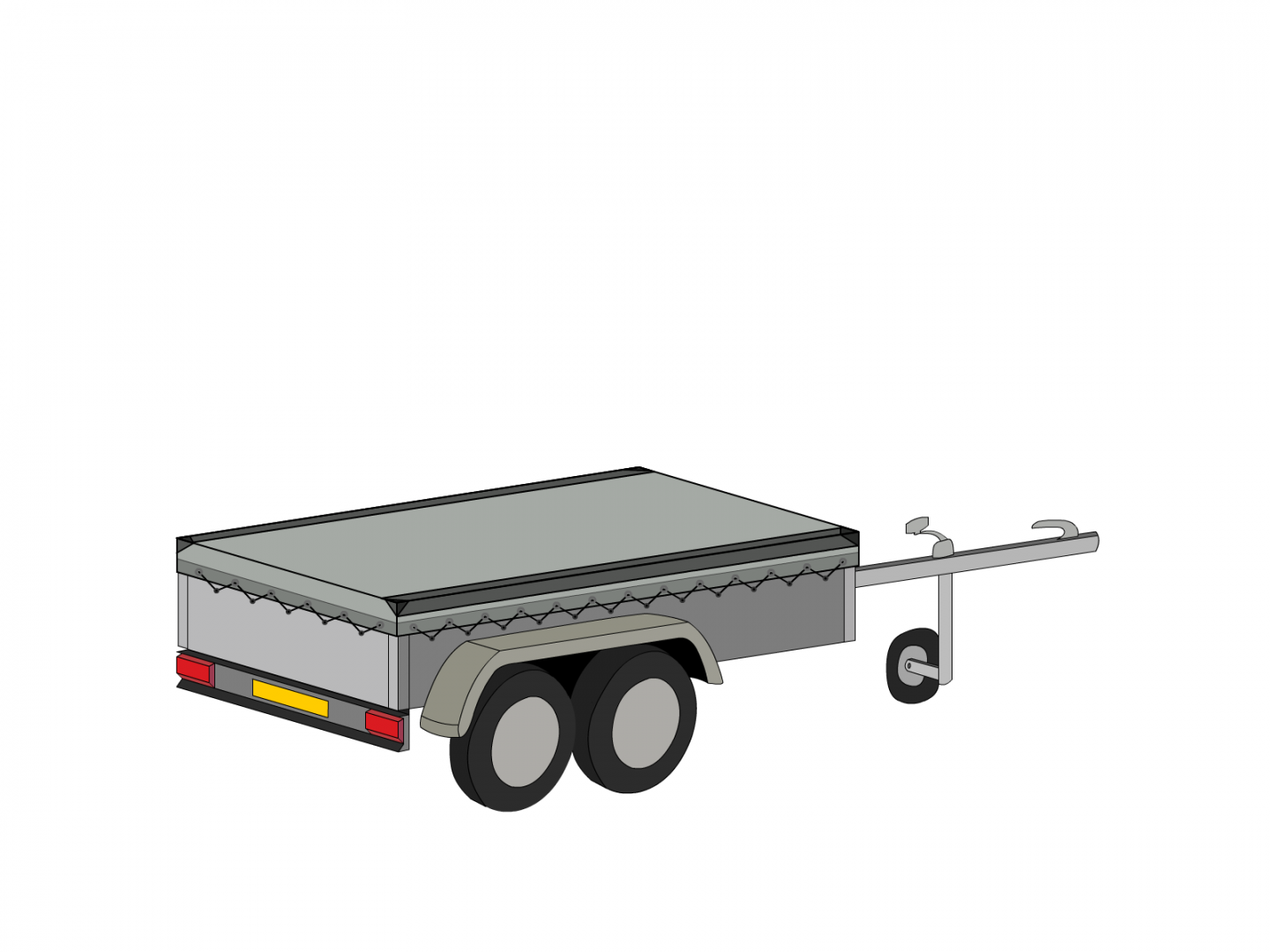 Bâche pour remorque EDUARD en Membrane PVC 670gr/m² Gris clair RAL 7038