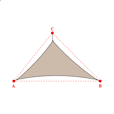 Voile d'ombrage triangle en Soltis Lounge 96 Sandy beige 96-2135 - 6,45x4,74x4,25m