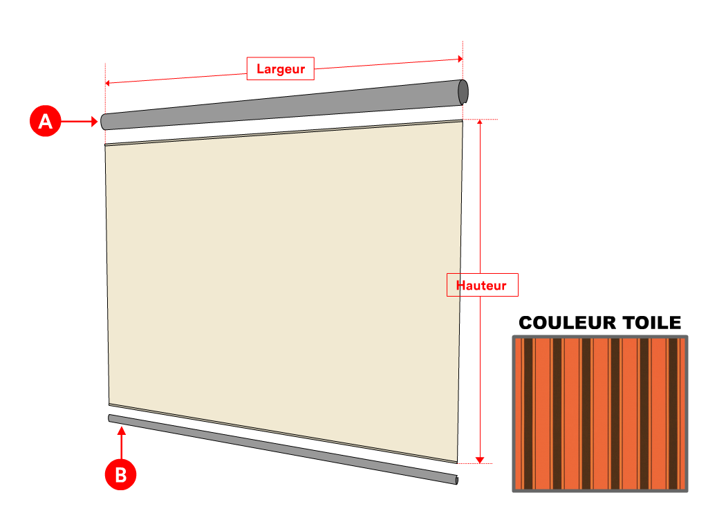 Toile Dickson Orchestra Rayure fantaisie 0744 Chantilly pour store vertical - 2.5x1.5m