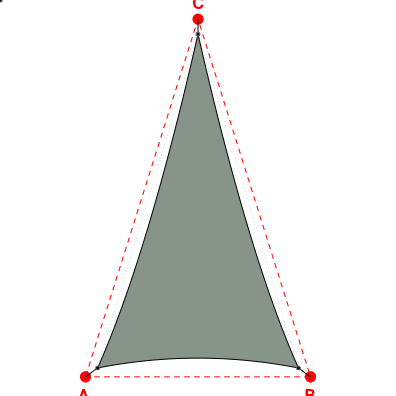 Voile d'ombrage triangle en Soltis Perform 92 Vert de gris 92-51179 - 4,01x6,97x6,97m