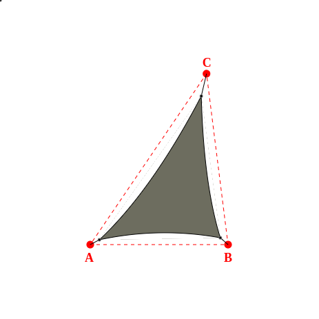 Voile d'ombrage triangle en Soltis Perform 92 Gris foncé 92-51177 - 3,51x4,14x5,11m