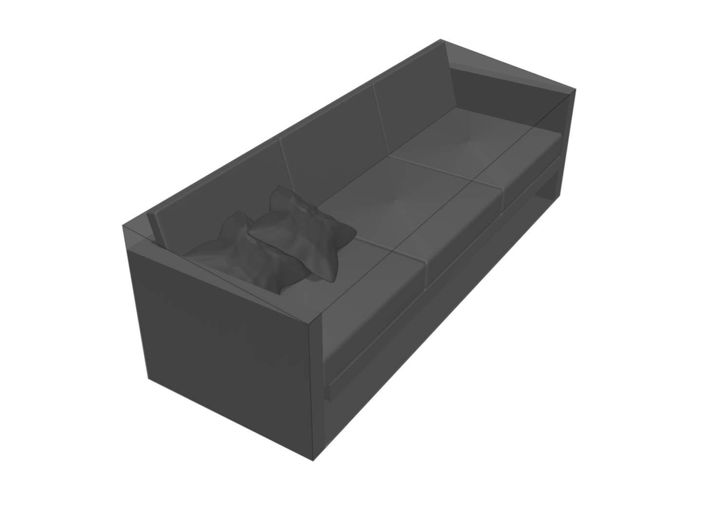 Canapé de jardin haut en Membrane PVC 670gr/m² Noir RAL 9005