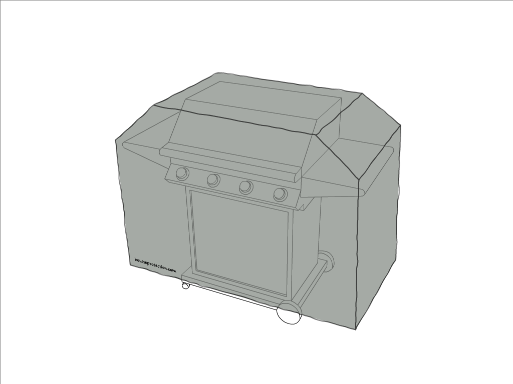 Housse de barbecue Campingaz  en Membrane PVC 670gr/m² Gris clair RAL 7038