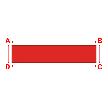 Bâche plate rectangle sur mesure en Membrane PVC 670gr/m² Rouge RAL 3002 - 7.67x1.64m