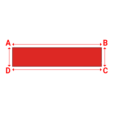 Bâche plate rectangle sur mesure en Membrane PVC 670gr/m² Rouge RAL 3002 - 7.67x1.64m