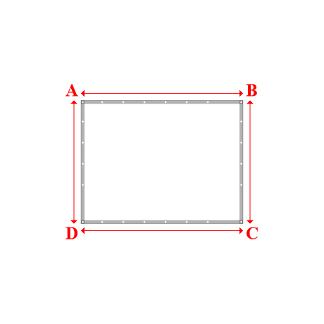 Bâche plate rectangle sur mesure en Protect covert 905F3 900gr/m², toile PVC Etanche Blanc - 2.30x1.75m