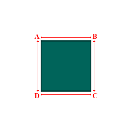 Bâche plate rectangle sur mesure en Membrane PVC 670gr/m² Vert industrie RAL 6026 - 1.76x1.79m