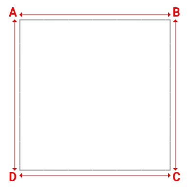 Bâche plate rectangle sur mesure en Membrane PVC 670gr/m² Blanc RAL 9016 - 8.00x8.00m