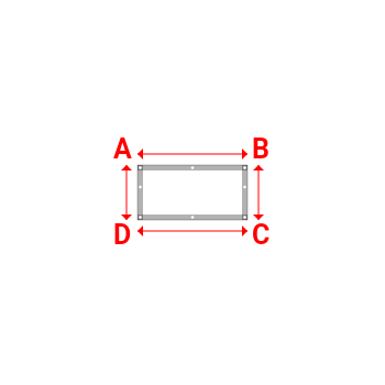 Bâche plate rectangle sur mesure en Membrane PVC 670gr/m² Blanc RAL 9016 - 1.00x0.50m