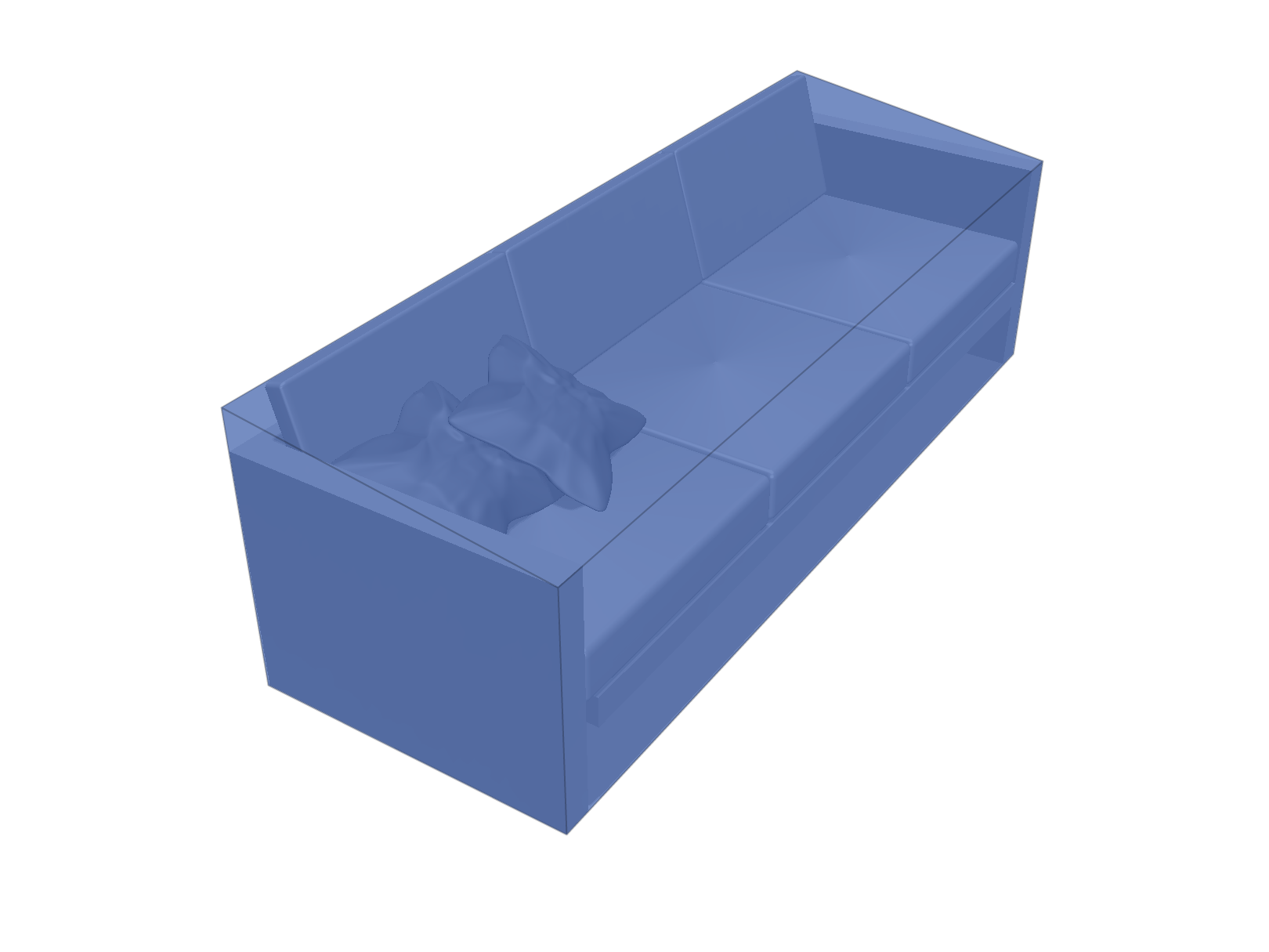 Canapé de jardin haut en Membrane PVC 670gr/m² Bleu foncé RAL 5002