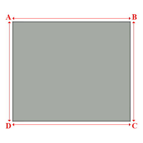 Bâche plate rectangle sur mesure en Membrane PVC 670gr/m² Gris clair RAL 7038 - 6.50x5.50m