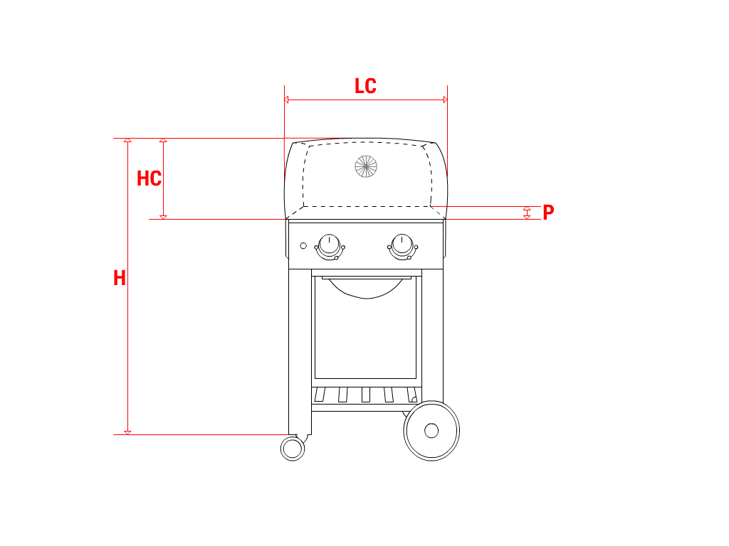 Housse de barbecue   en Membrane PVC 670gr/m² Bleu foncé RAL 5002
