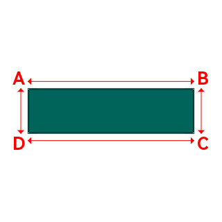 Bâche plate rectangle sur mesure en Membrane PVC 670gr/m² Vert industrie RAL 6026 - 5.22x1.42m