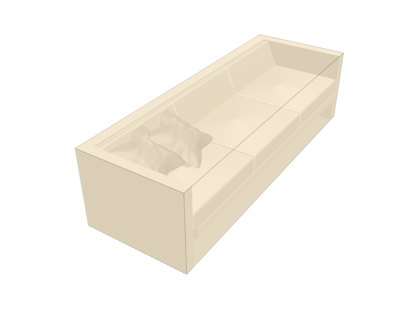 Canapé de jardin en Membrane PVC 670gr/m² Beige ral 1015