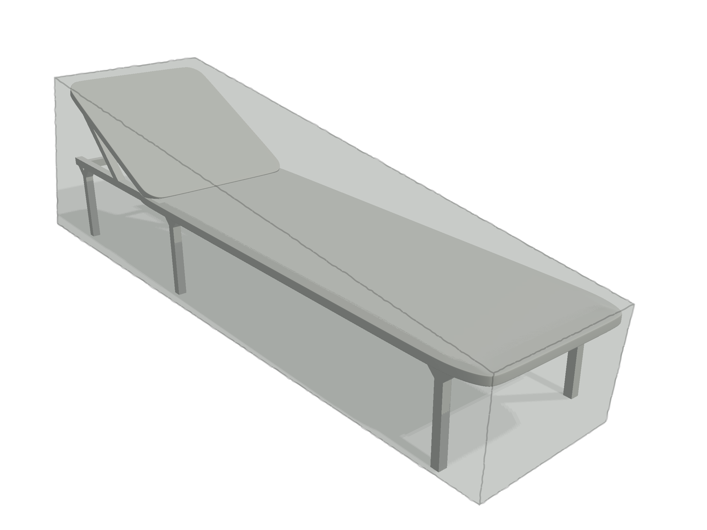 Transat en Membrane PVC 670gr/m² Gris clair RAL 7038