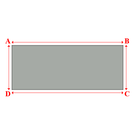 Bâche plate rectangle sur mesure en Membrane PVC 670gr/m² Gris clair RAL 7038 - 10.00x4.00m
