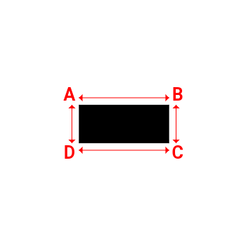 Bâche plate rectangle sur mesure en Membrane PVC 670gr/m² Noir RAL 9005 - 1.27x0.54m