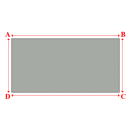 Bâche plate rectangle sur mesure en Membrane PVC 670gr/m² Gris clair RAL 7038 - 12.00x6.00m