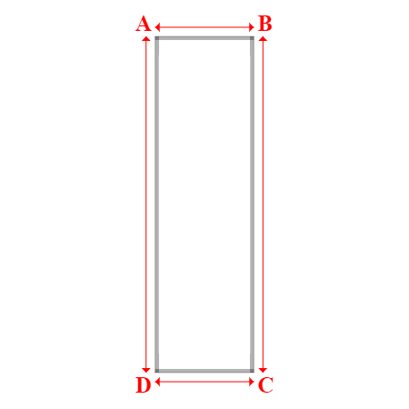 Bâche plate rectangle sur mesure en Membrane PVC 670gr/m² Blanc RAL 9016 - 1.35x4.60m